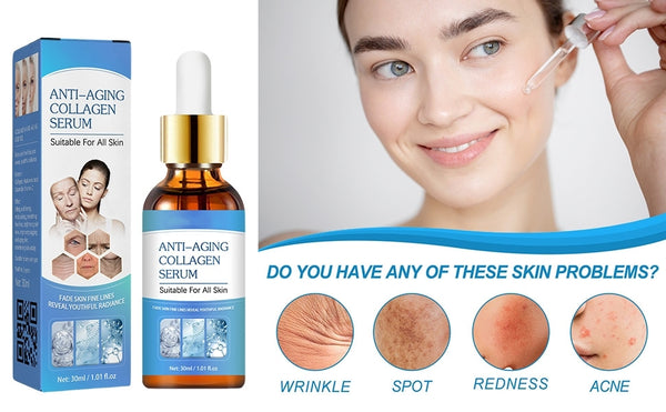 Anti-Aging Collagen Serum – 30ml Facial Serum for Wrinkle Reduction, Firming & Hydration, Dermatologist-Tested