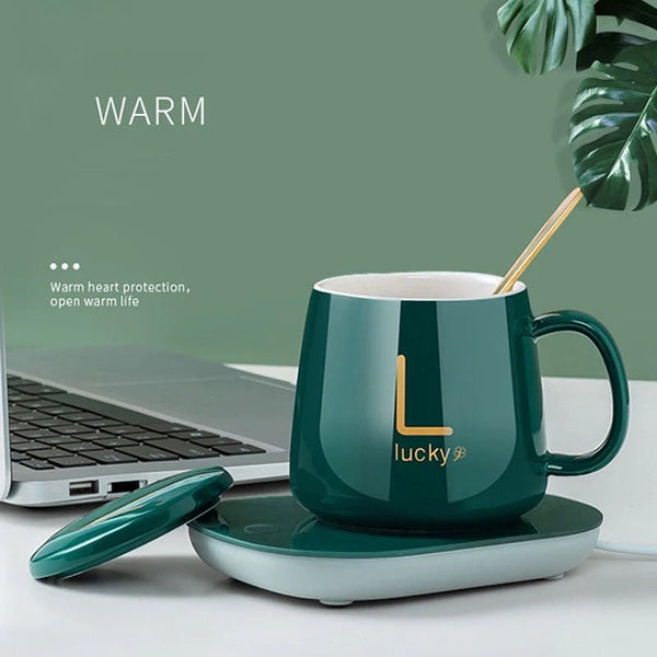 Electric Coffee Warmer | Portable Mug Heater with Temperature Control, Spill-Proof Design & Safe Heating Plate – Perfect Gift for Coffee Lovers